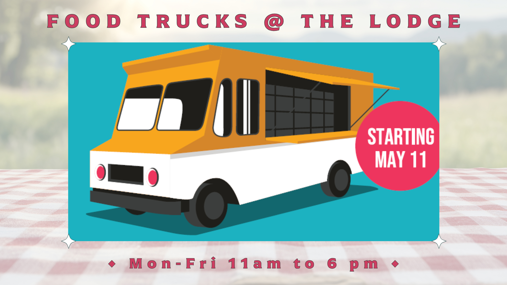food trucks at Glacier International Lodge