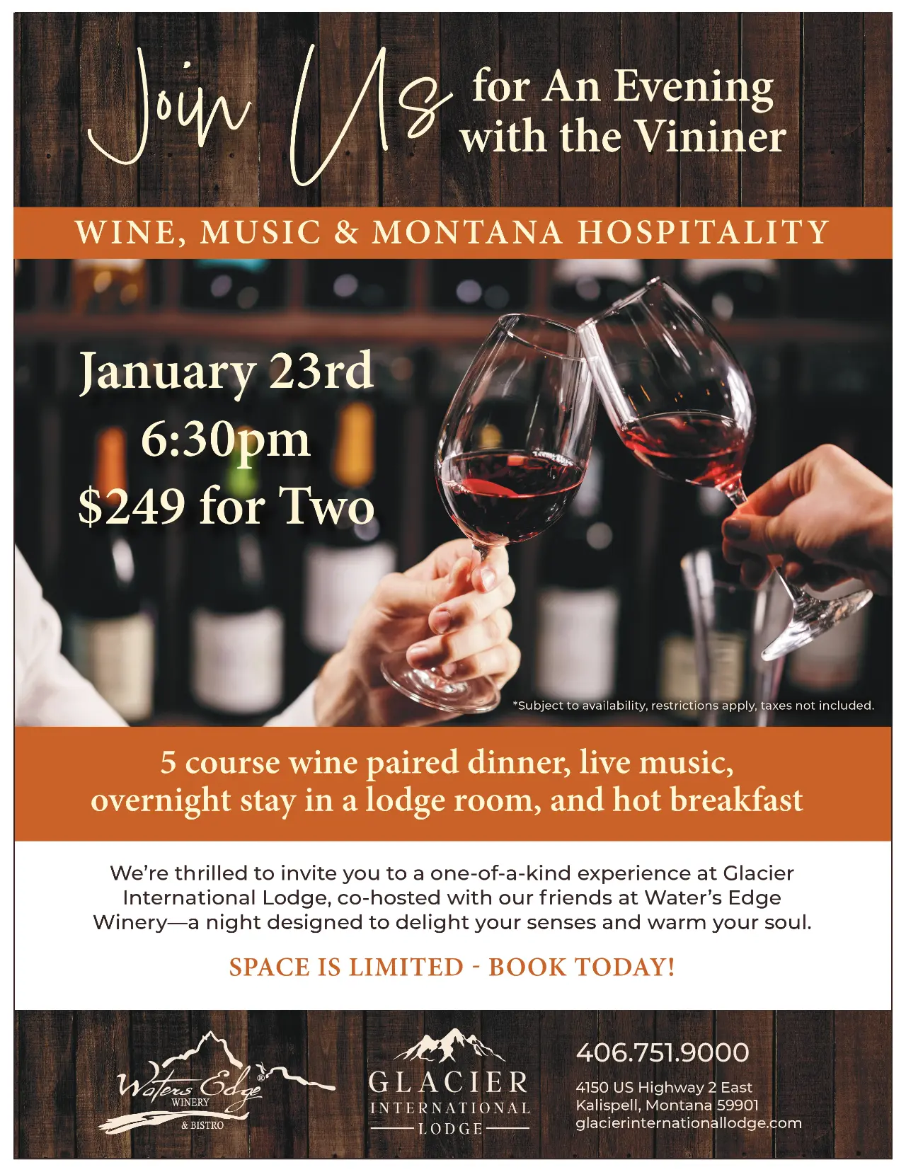 Wine, Dine, Music & Montana Hospitality